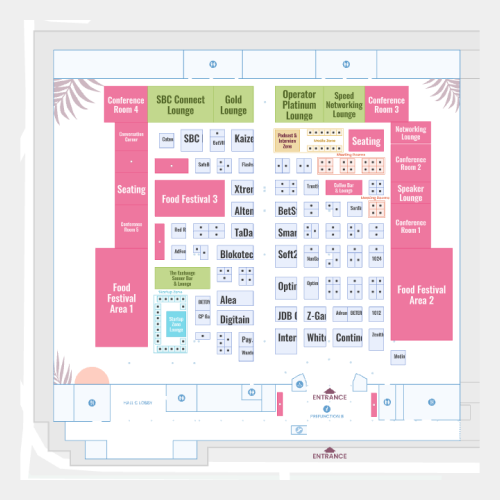 SBC Summit Americas 2026 interactive trade show floor plan